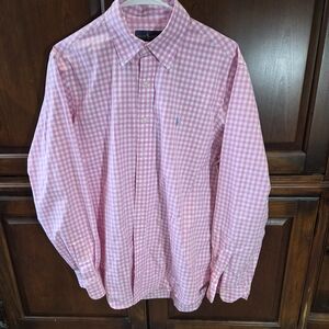 Ralph Lauren Men's Pink Checkered Shirt